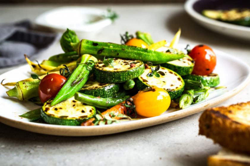 Spiced Crunchy Okra & Cucumber Bites