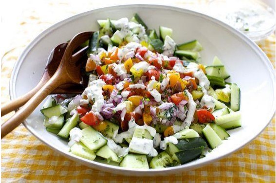 Cucumber, Tomato & Yogurt Salad